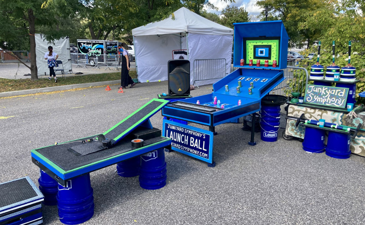 Junkyard Symphony's Lunchball at the Old Aymer Streetfest.