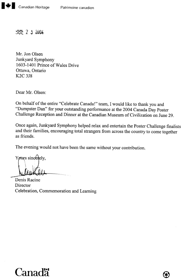 Canadian Heritage Recommndation!